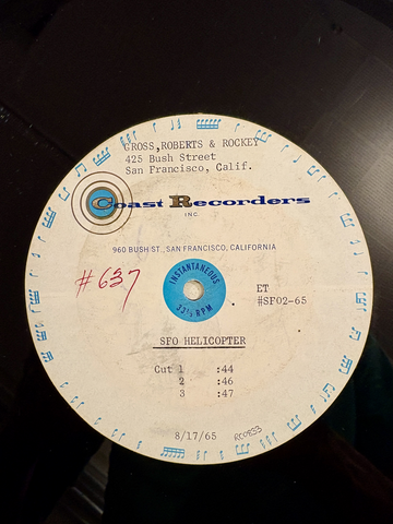 SFO Helicopters Disc Label