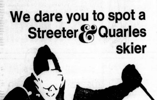 Streeter & Quarles Newspaper Advertisement 1972