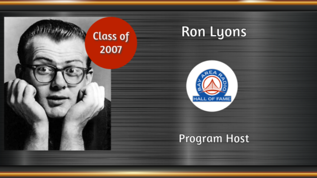 Ron Lyons BARHOF Plaque